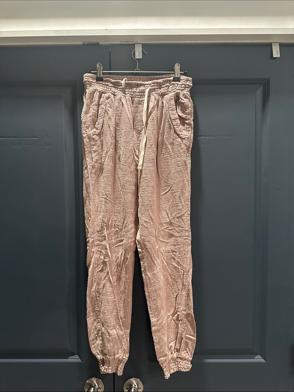 Ocean Drive Blush Pink Drawstring Jogger pants
